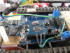 Arduino Tank under the Xbee radio board.